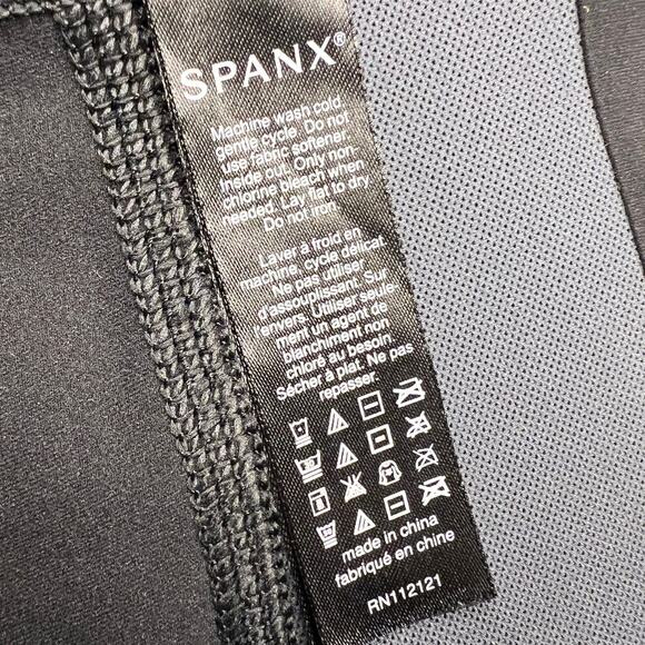 SPANX Every Wear Gloss Pocket Ankle Leggings Black Pull On Compression Size M - Picture 10 of 16